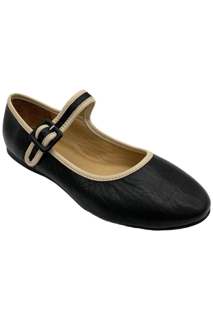 Miz Mooz Women's Leather Color Pop Mary Janes Kayla Black - Medium